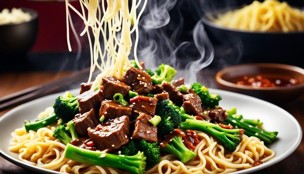 Beef and broccoli stir fry