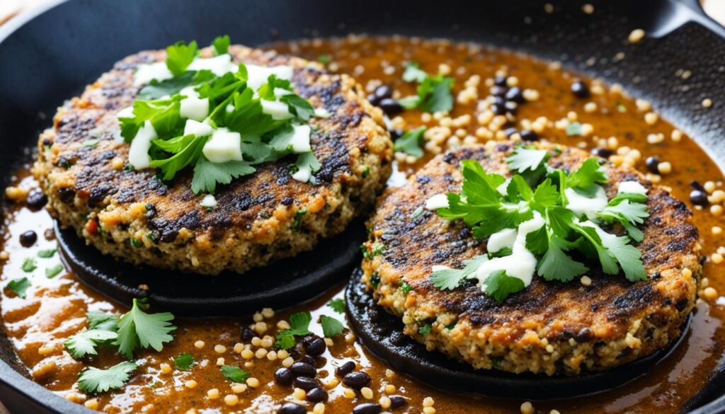 Black bean and quinoa veggie burgers