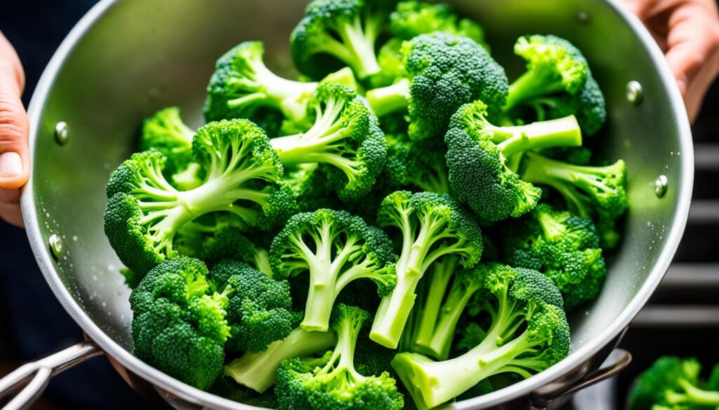 Broccoli preparation for stir fry