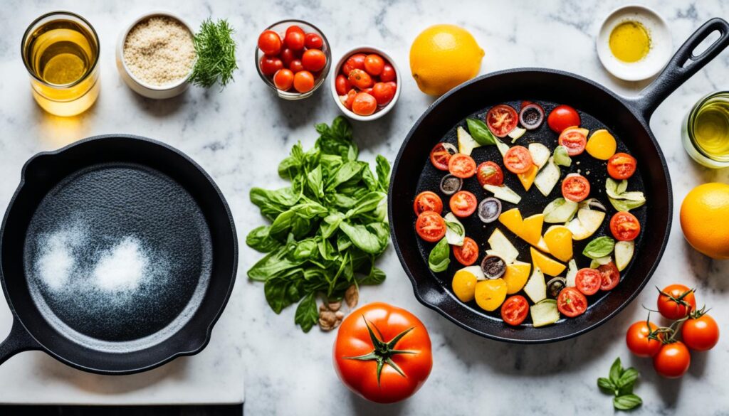 Cast iron cooking precautions