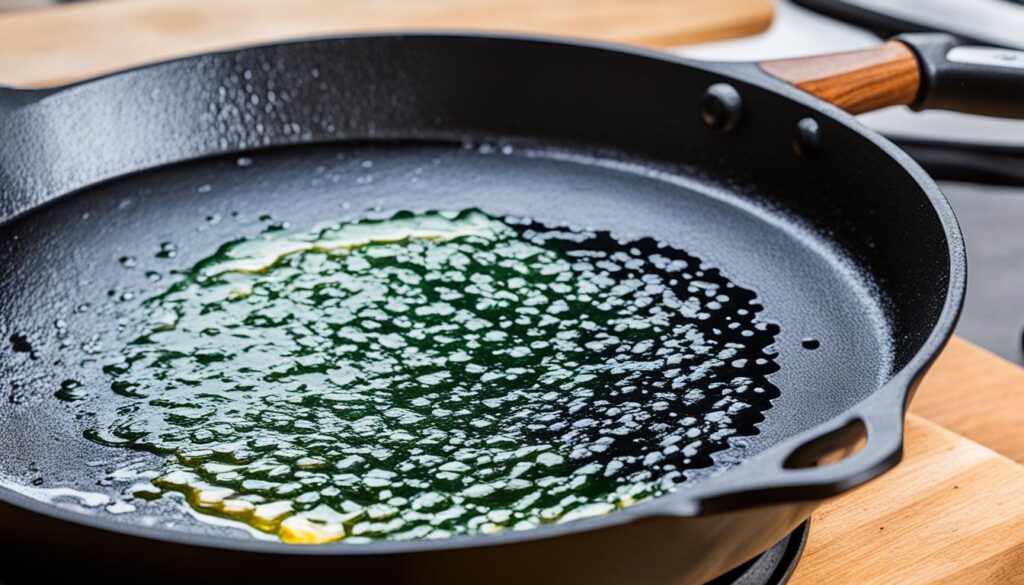 Cast iron seasoning process