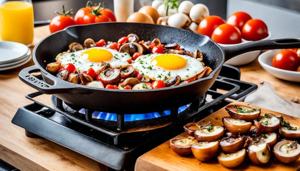 Cast iron skillet versatility