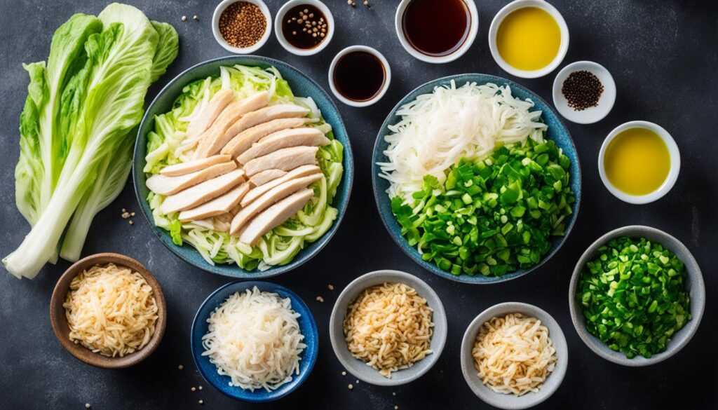 Chinese Chicken Cabbage Stir Fry ingredients