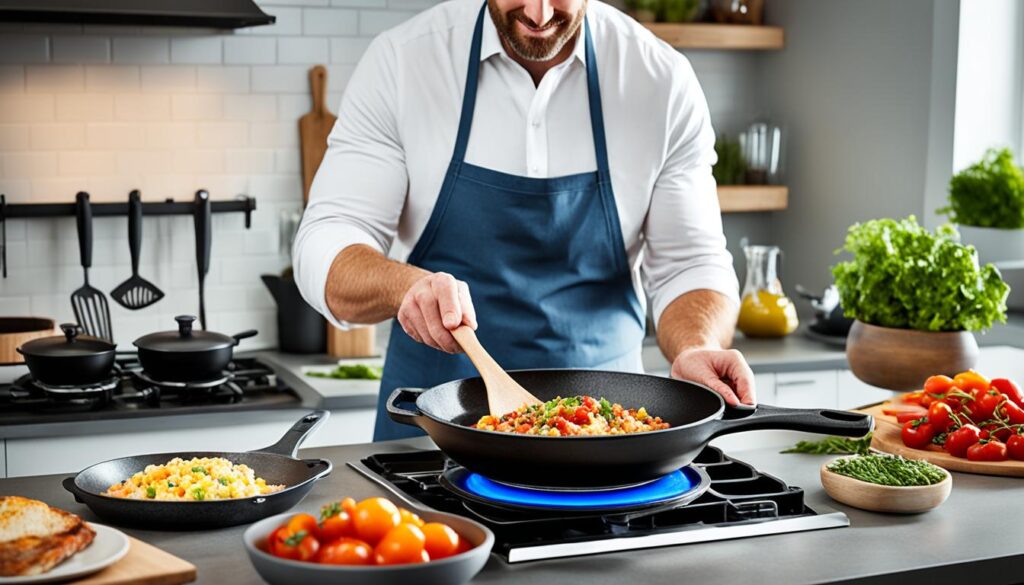 Kitchen ergonomics with cast iron and ceramic cookware