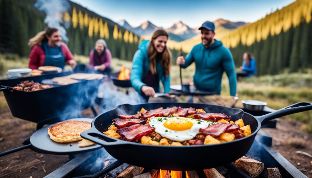 Outdoor cooking with cast iron