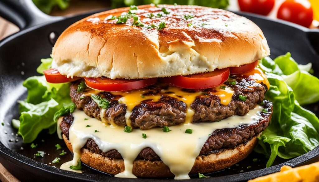 Skillet cheeseburger