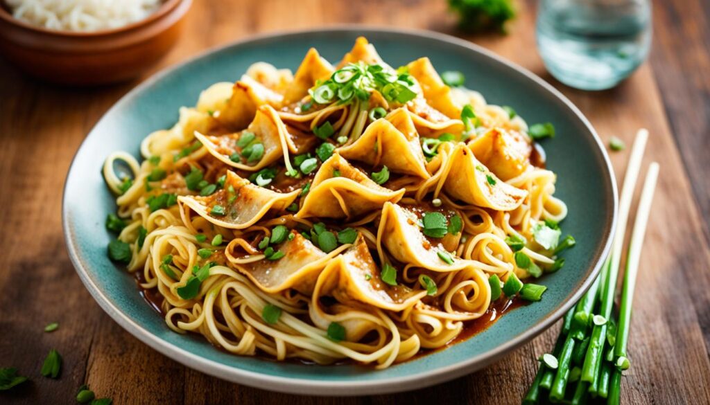 Stir fry wonton noodles