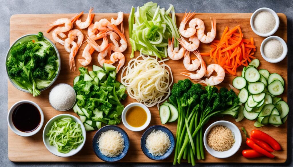 Stir fry wonton noodles ingredients