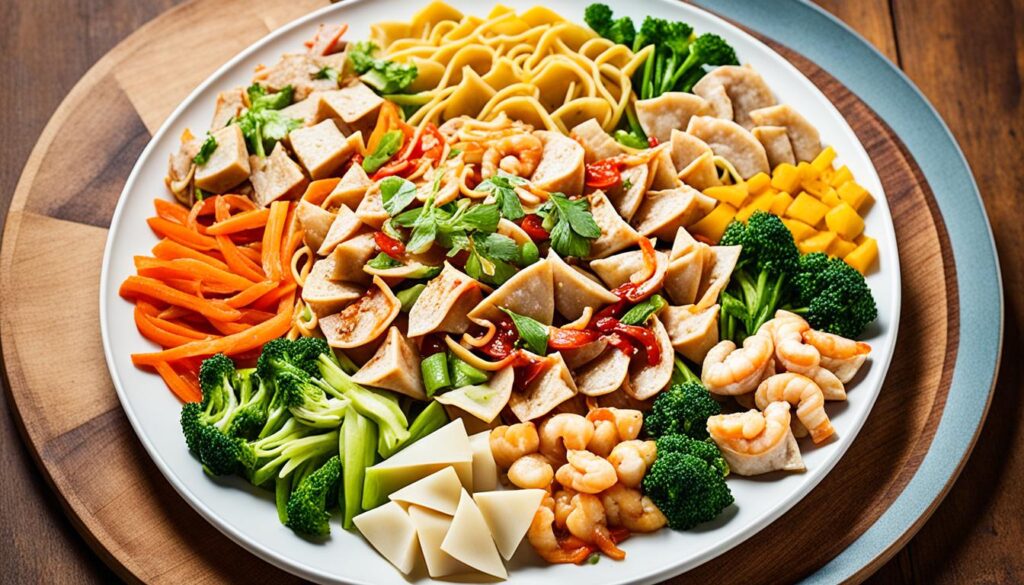 Stir fry wonton noodles with various protein options