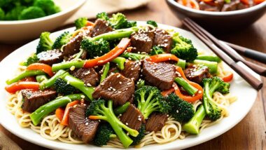 healthy beef and broccoli stir fry recipe with noodles
