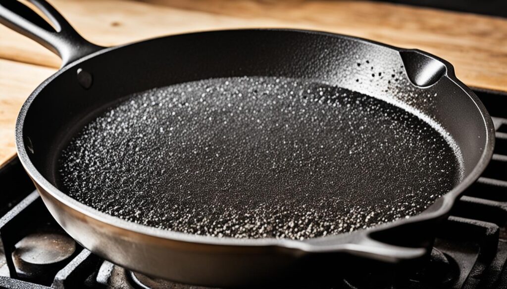 prepare cast iron for seasoning