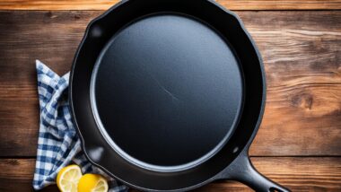 what is the black coating on a cast iron skillet