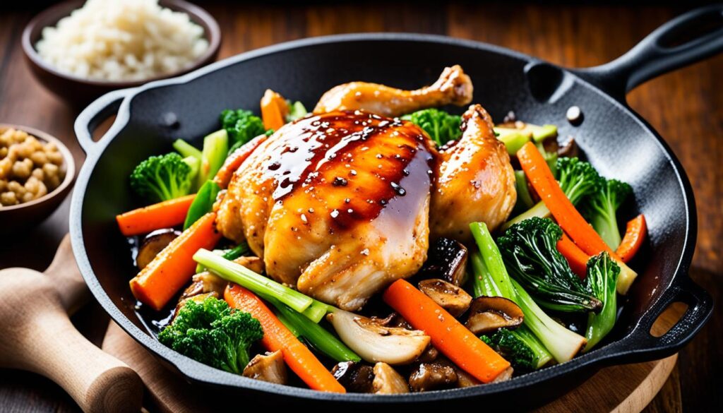 Asian-inspired soy and ginger skillet chicken