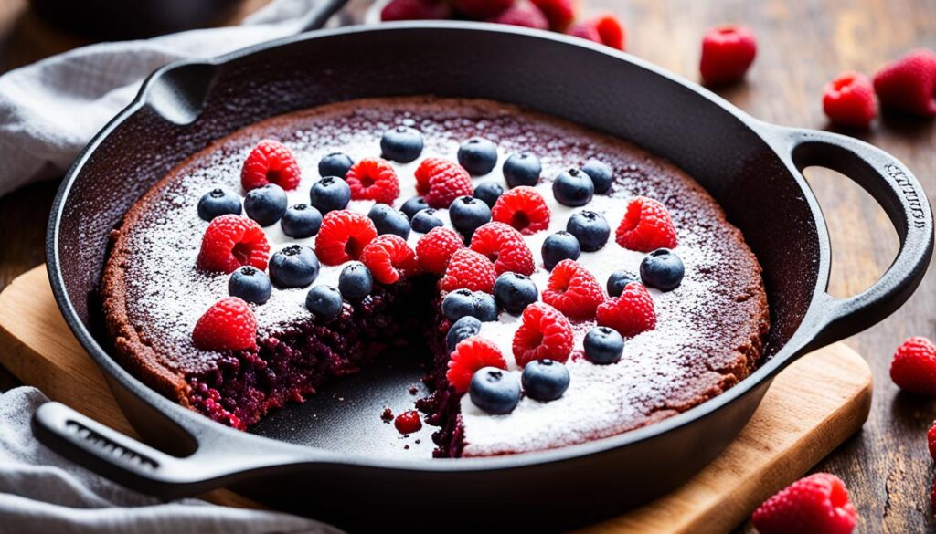 Berry-filled lava cake