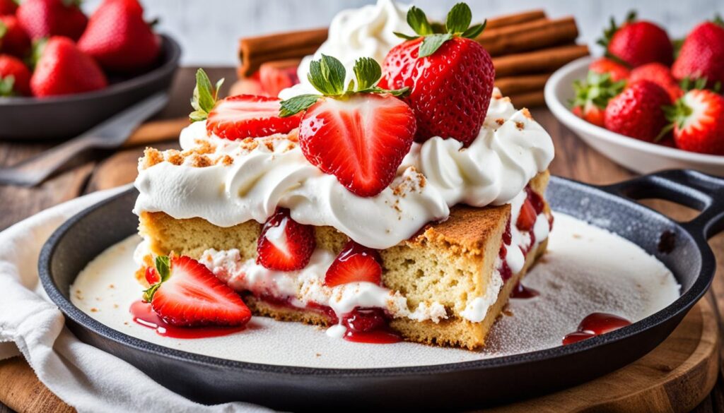 Brown sugar and cinnamon strawberry shortcake