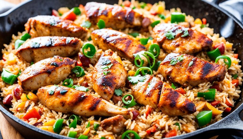 Cajun chicken and dirty rice