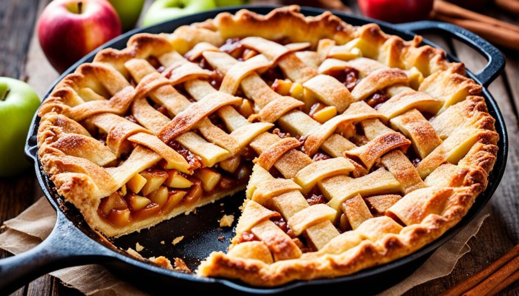 Cast iron skillet apple pie