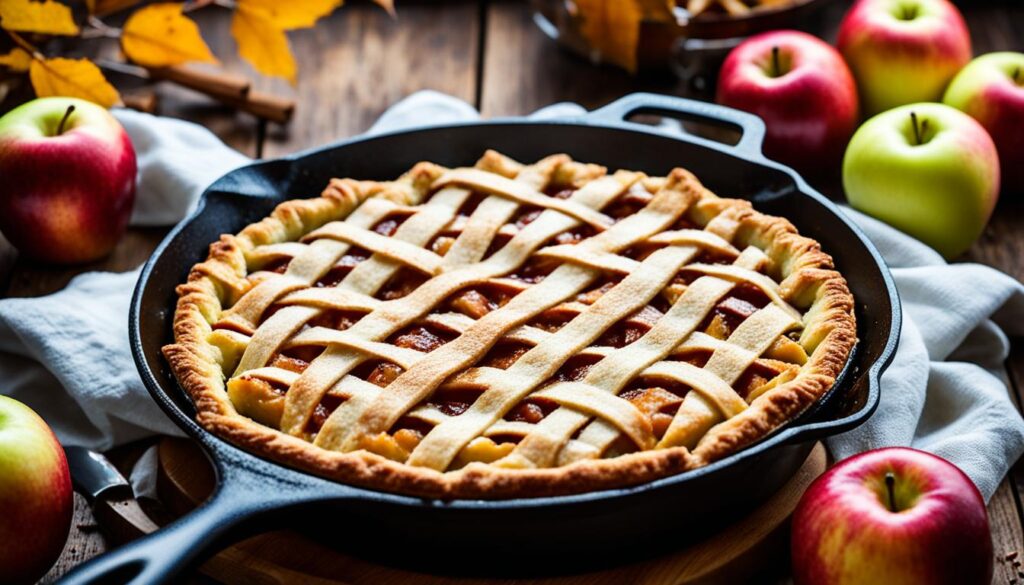 Cast iron skillet apple pie for special diets