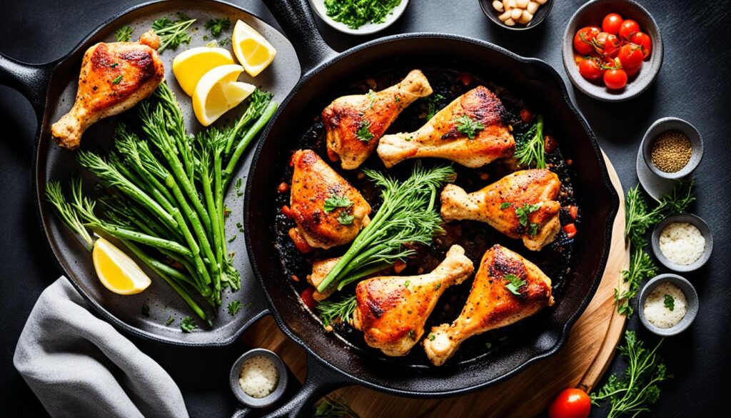 Cast iron skillet chicken drumsticks ingredients