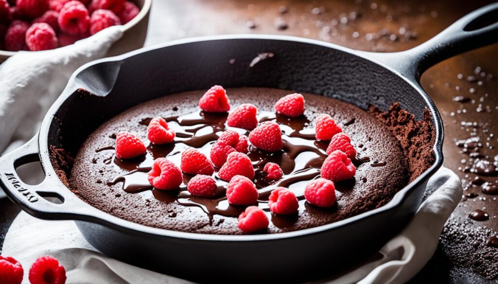 Cast iron skillet chocolate lava cake