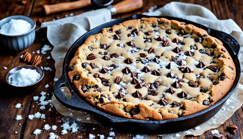 Cast iron skillet cookie indulgence