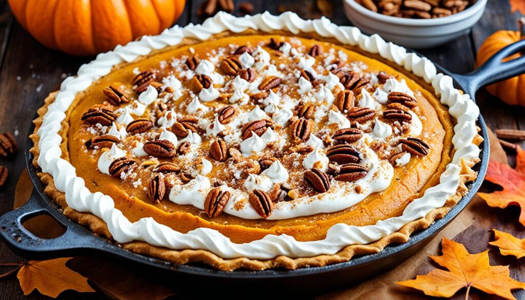 Cast iron skillet pumpkin pie