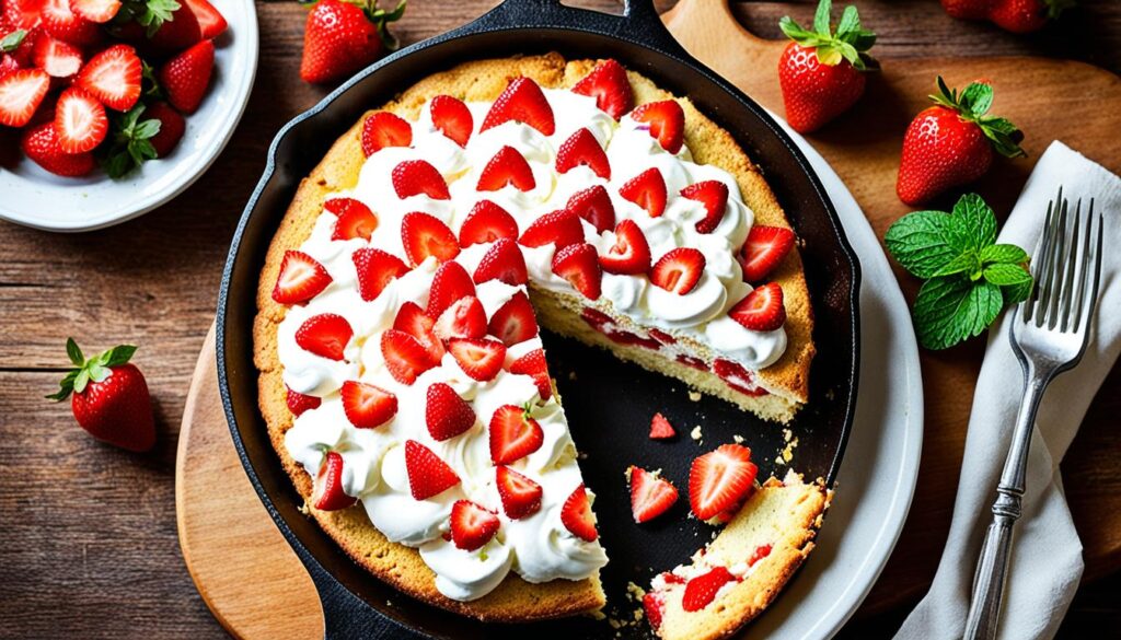 Cast iron skillet strawberry shortcake