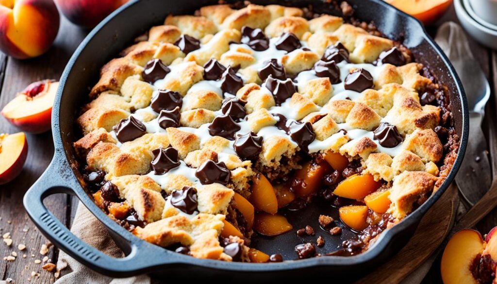 Chocolate chip peach cobbler fusion