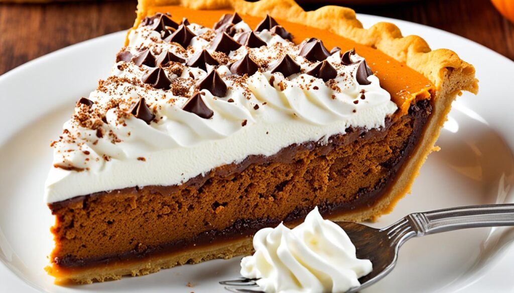 Chocolate swirl pumpkin pie