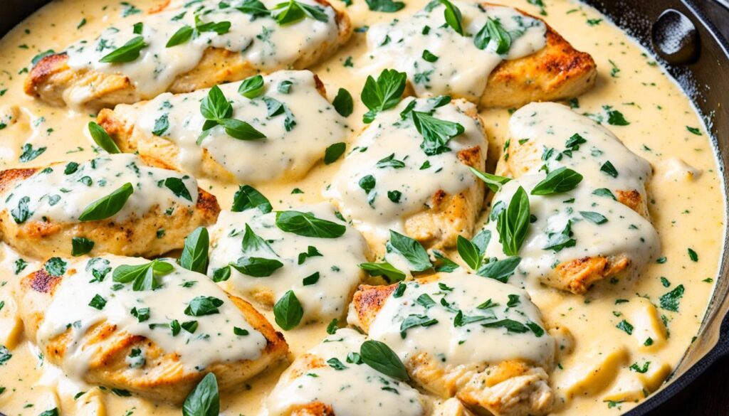 Creamy Parmesan Garlic Chicken Skillet