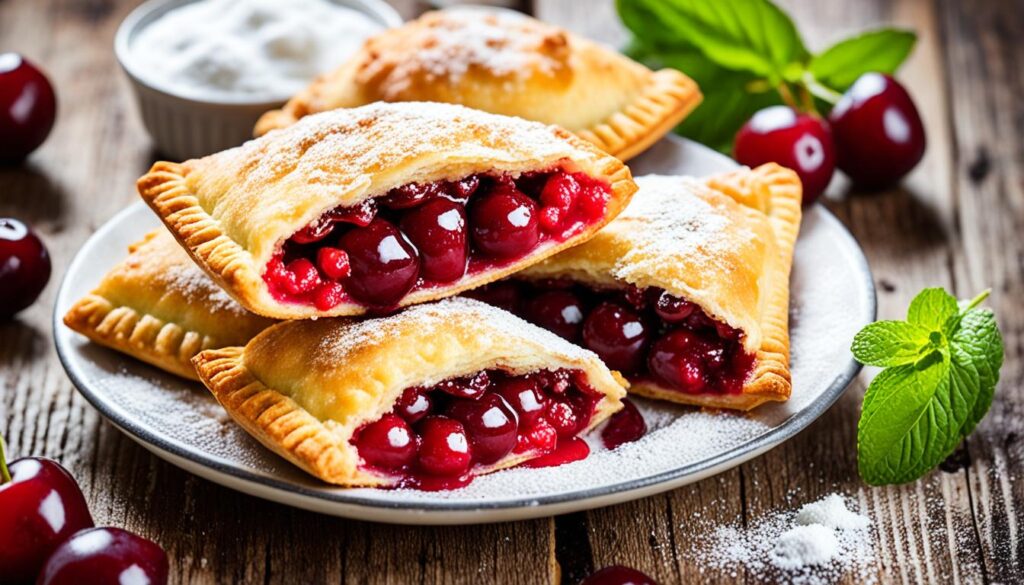 Deep-fried cherry hand pies