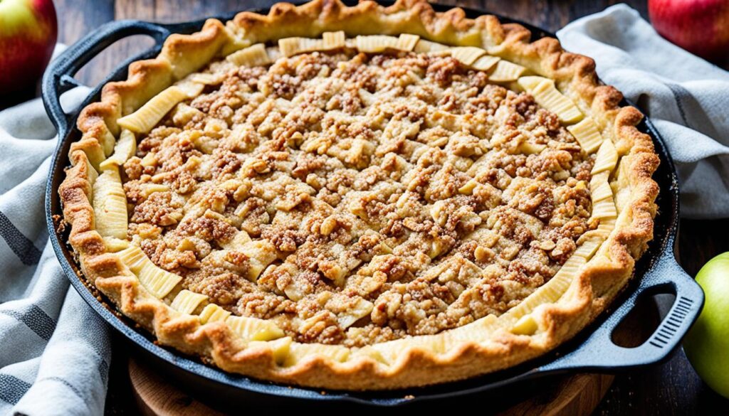 Dutch apple pie with streusel topping