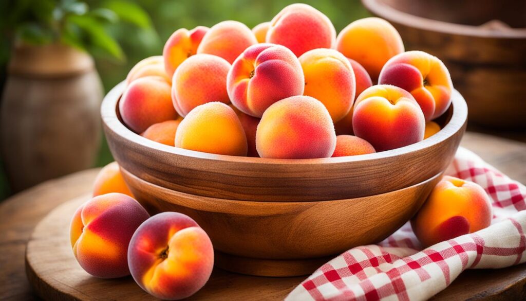 Fresh peaches for cobbler