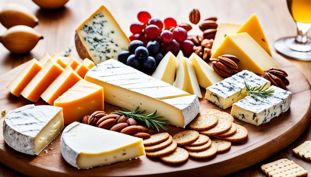 Gourmet cheese selection