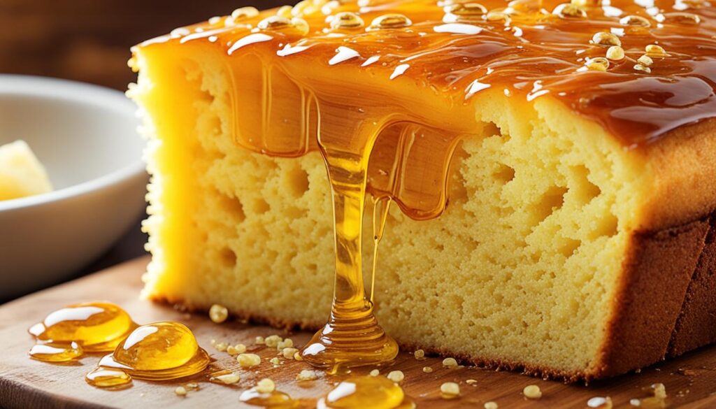 Honey glazed cornbread