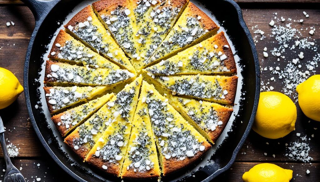 Lemon Poppy Seed Skillet Cake