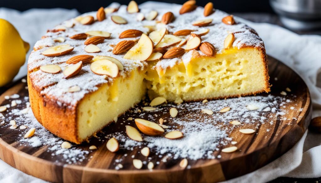 Lemon almond ricotta cake