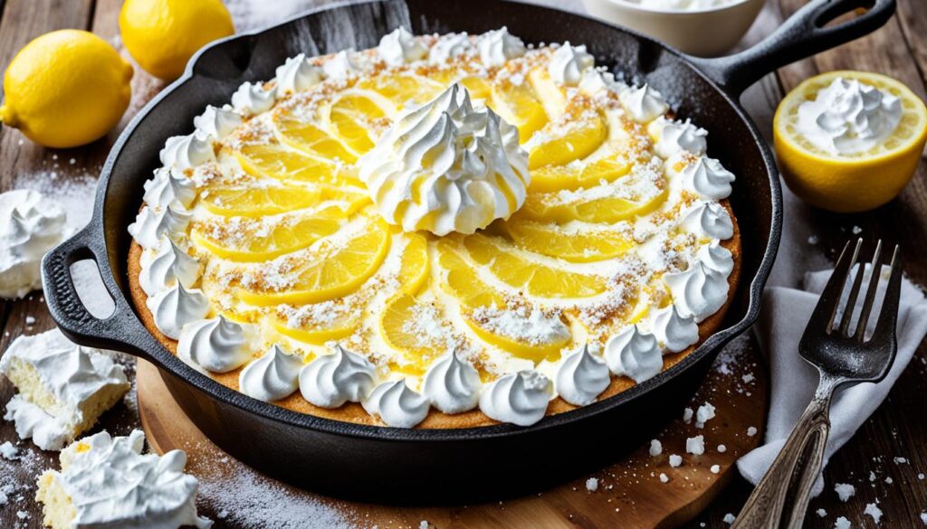 Lemon meringue skillet cake