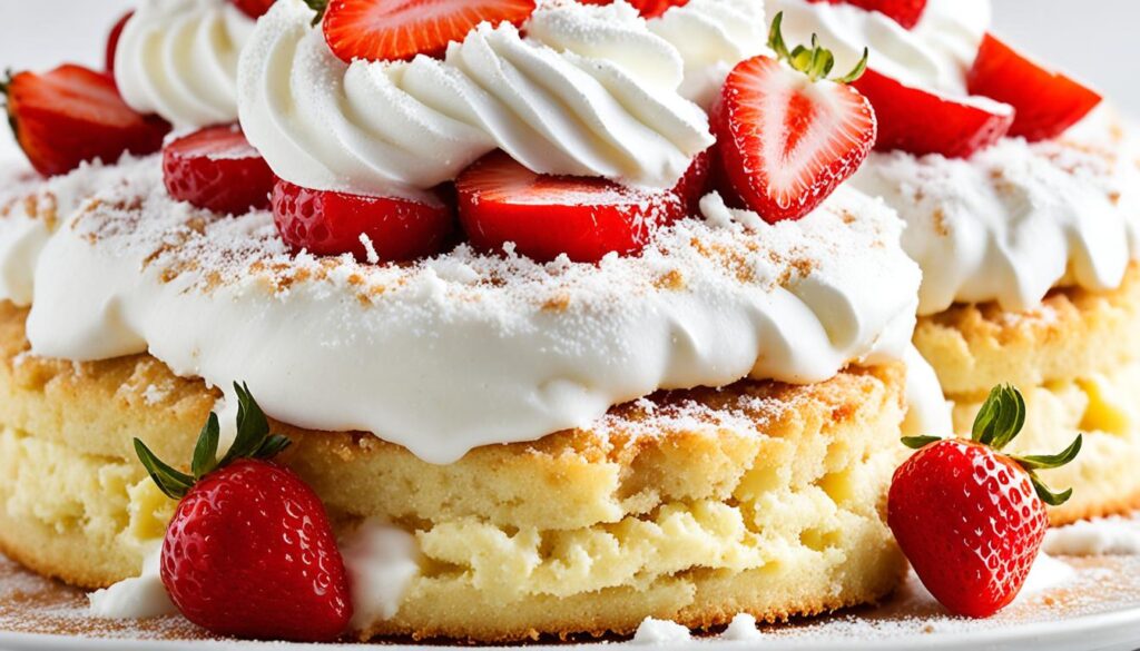 Lemon-zested strawberry shortcake with coconut whipped cream