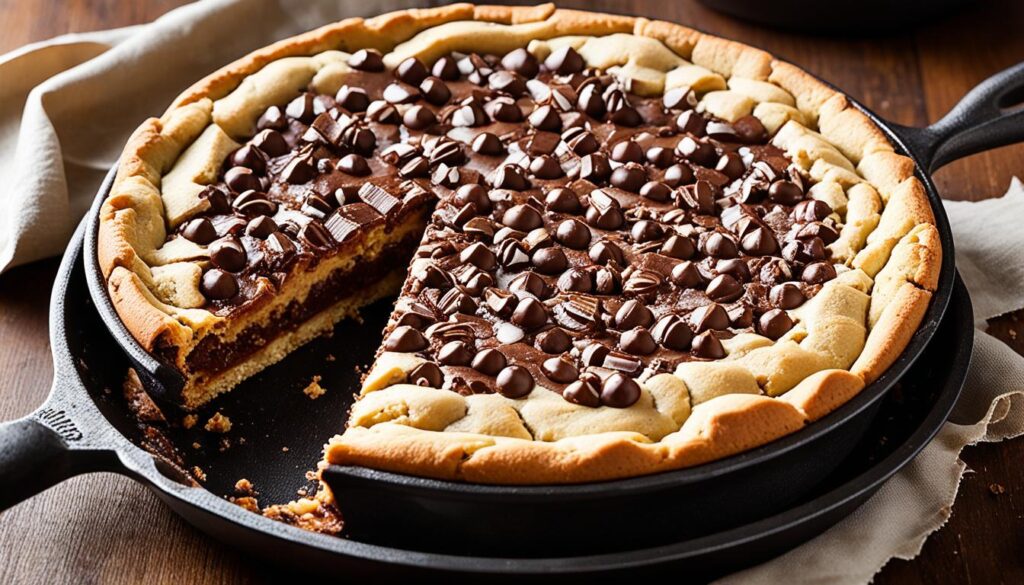 Nutella stuffed deep dish cookie