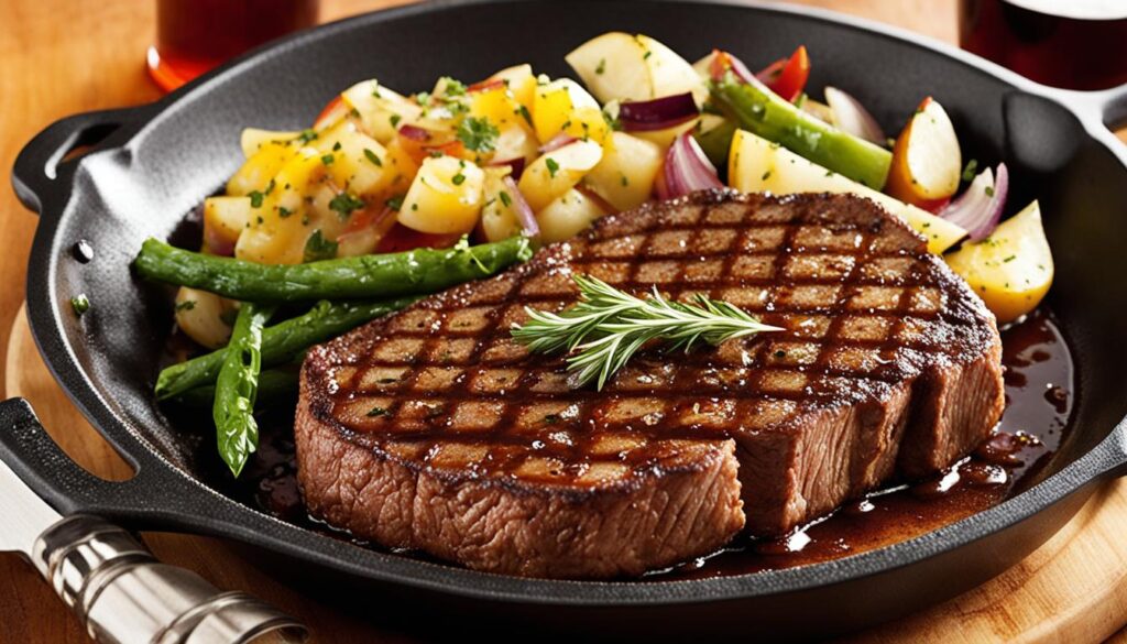 Pan-fried cube steak with Worcestershire sauce