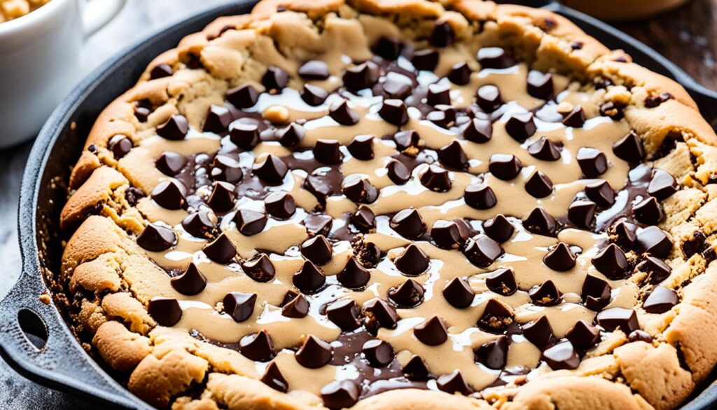 Peanut butter skillet cookie