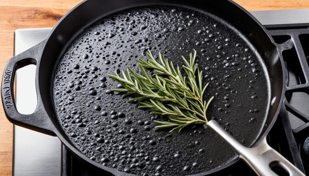 Seasoning cast iron skillet