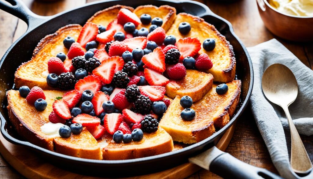 Skillet French toast with berries