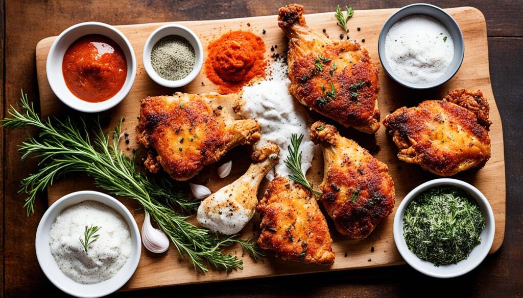 Southern-style fried chicken ingredients