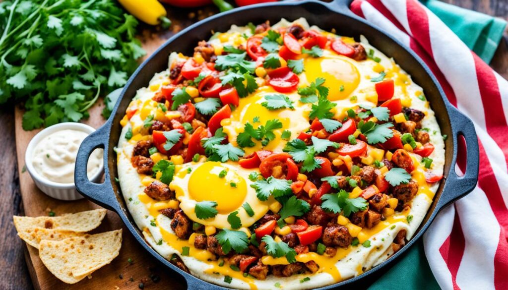 Southwestern breakfast burrito skillet