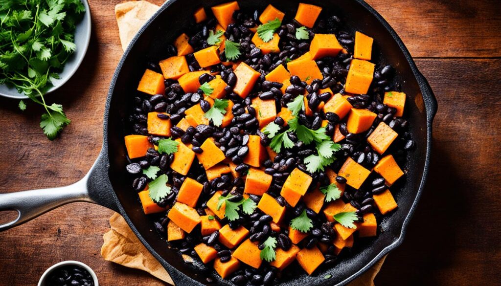 Sweet potato and black bean skillet meal