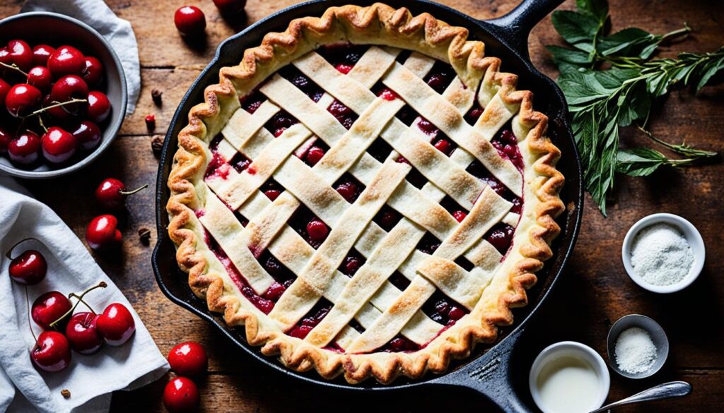 cast iron skillet cherry pie ingredients