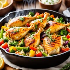 cast iron skillet chicken and rice recipes