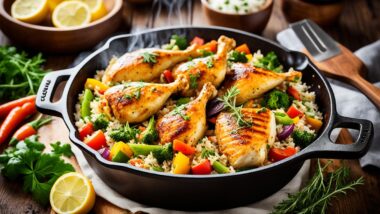 cast iron skillet chicken and rice recipes